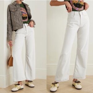 MOTHER White lasso heel jeans